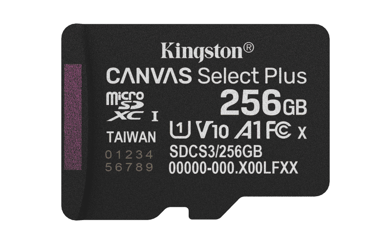 Card de Memorie MicroSDXC Kingston256GBCanvas Select PlusFara Adaptor