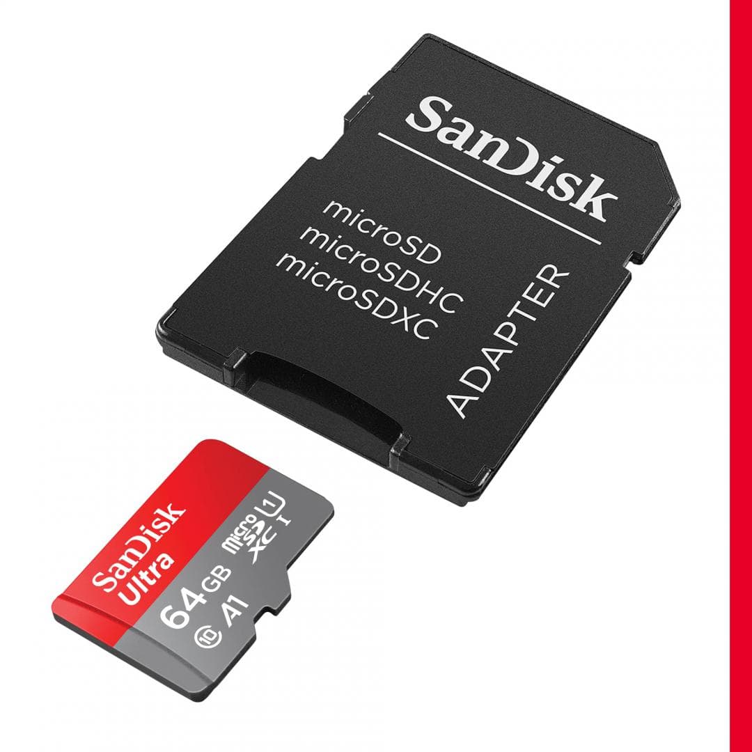 Card de Memorie MicroSDXC SanDisk Extreme, 64GB, Clasa 10, R/W speed: up to 100MB/s/, 90MB/s, include adaptor SD (pentru telefon)