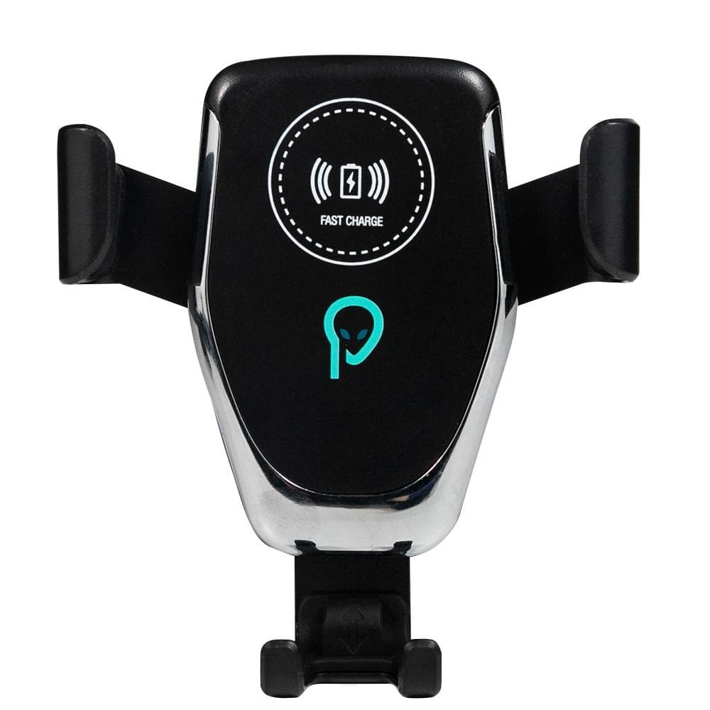 Suport auto si incarcator wireless SPACER pt. SmartPhone 2 in 1, fixare in grilaj, incarcare wireless Qi 10W