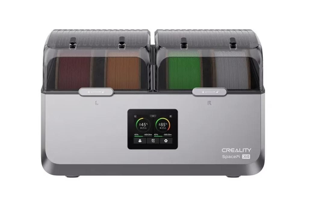 CREALITY 3D SPACE PI X4 FILAMENT DRYER, Capacitate: 4 role de filament, doua camere independente cu control temperatura independent, temperatura: pana la 85°C, dezumidifcare activa, Touchscreen 3.2", Compatibil cu role de filament de 1kg, 2kg, diametru 1.75mm si 2.85mm.