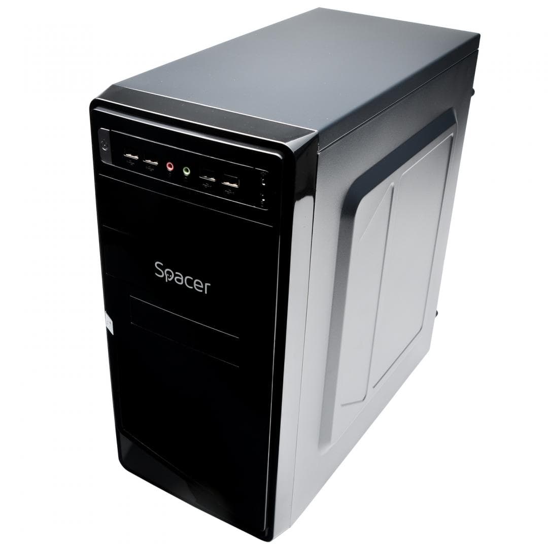 Carcasa Spacer Moon, ATX, Mid Tower NEGRU
