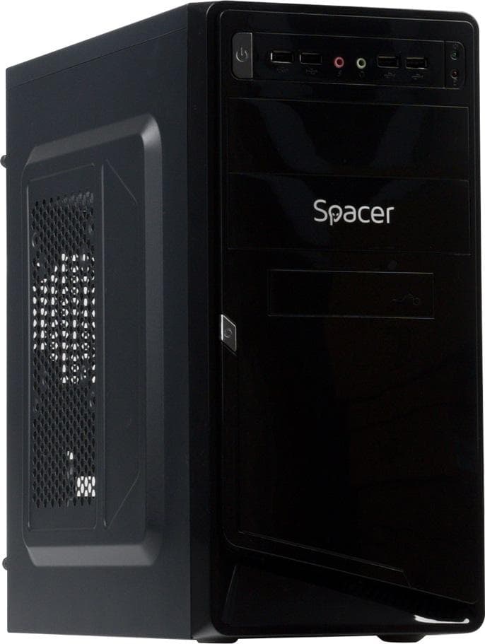 Carcasa Spacer Moon, ATX, Mid Tower NEGRU