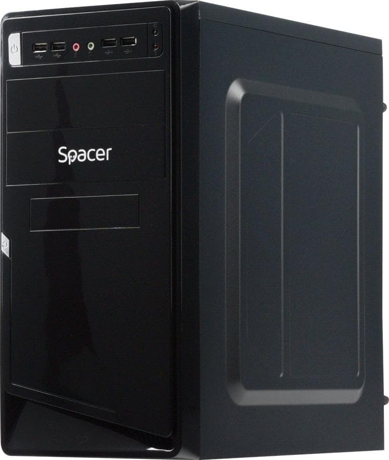 Carcasa Spacer Moon, ATX, Mid Tower NEGRU