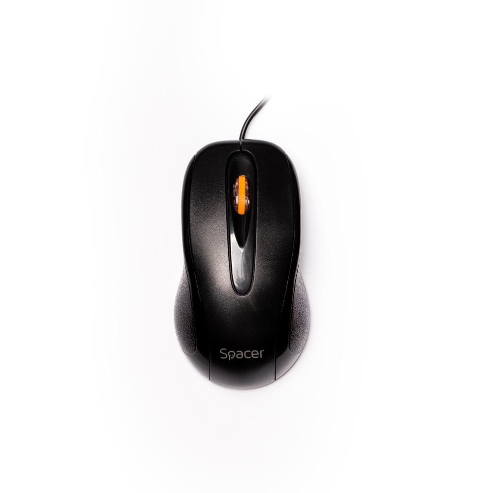 MOUSE Spacer, PC sau NB, cu fir, USB, optic, 1000 dpi, butoane/scroll 3/1, negru, SPMO-F01