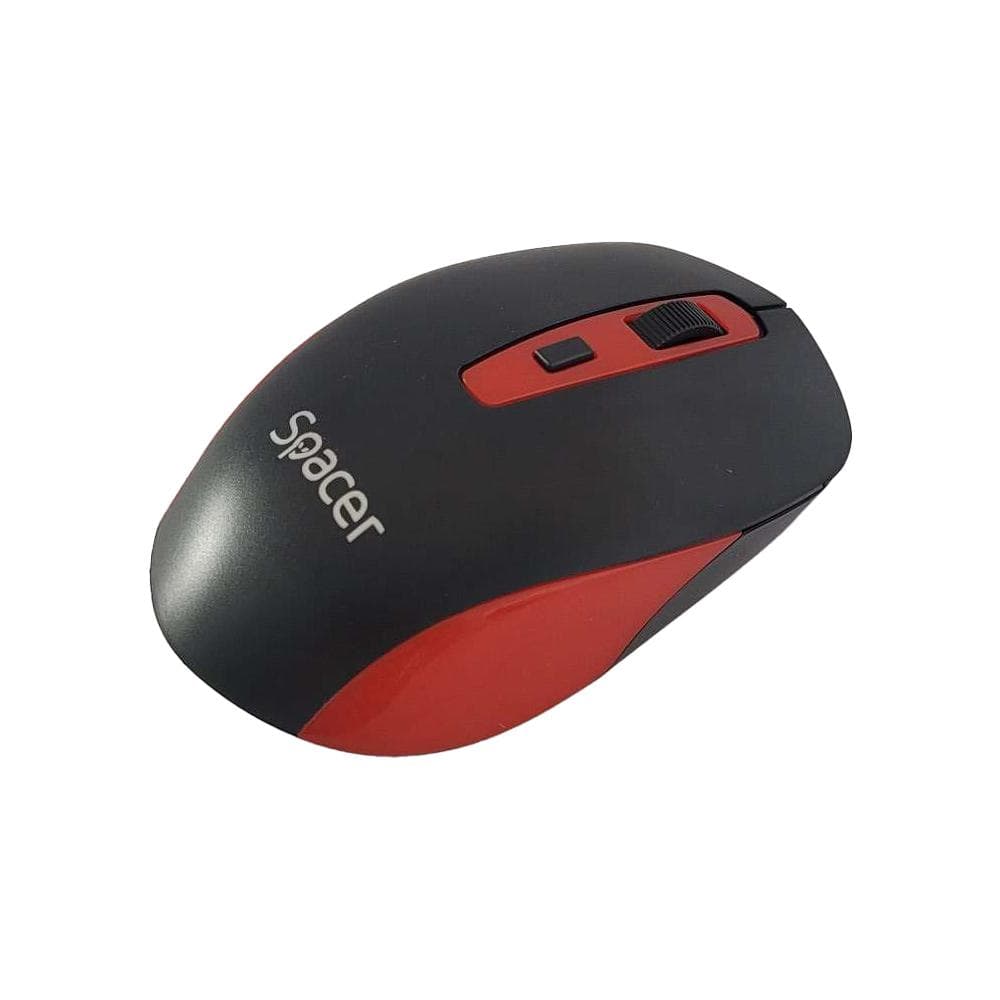 MOUSE Spacer, PC sau NB,1600 dpi, butoane/scroll 4/1, negru cu rosu