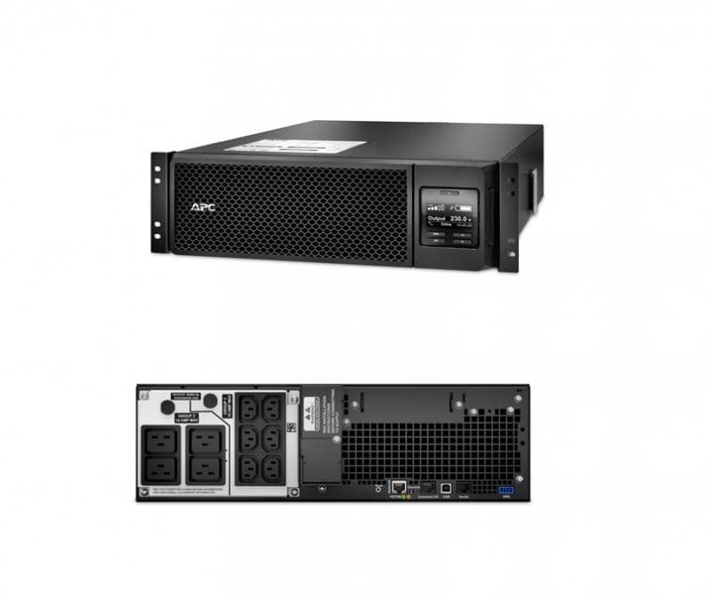 UPS APC Smart-UPS SRT online dubla-conversie 5000VA / 4500W 6 conectoriC13 4 conectori C19 extended runtime rackabil, baterie APCRBC140,optional extindere garantie cu 1/3 ani (WBEXTWAR1YR- SP-05/WBEXTWAR3YR-SP-05),3 ani garantie echipament si 2 ani garantie baterie