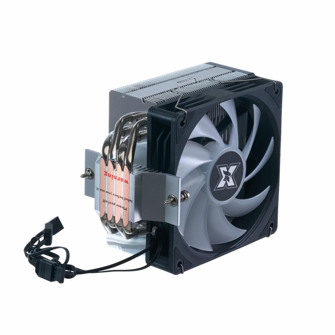 Cooler CPU Serioux CC120ARGB, dimensiuni 120x120x25mm, viteza ventilator 800-1800±200RPM, TDP: 180 - 200W, durata de viata 30 000 ore, iluminare LED, suporta seriile INTEL & AMD