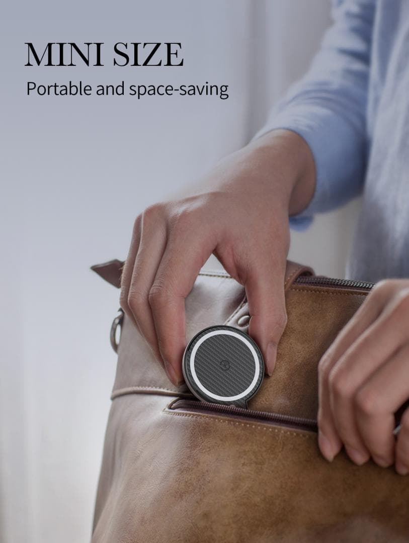 Suport Auto Telefon Serioux, cu incarcare Wireless 15W, compatibil MagSafe, prindere grila ventilatie, Intrare: 5V=2A 9V=2A, Ieșire: 5W 7.5W 10W 15W(Max), Dimensiuni: 61*84*71mm