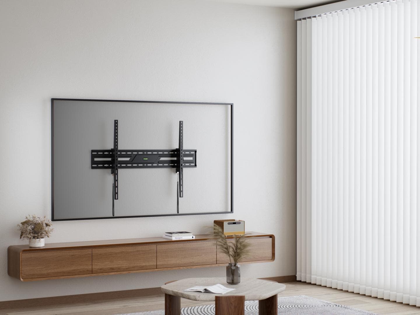Suport perete TV Serioux 43-100" Tilt 75kg Profil 85mm Material: Otel Finisarea suprafeței: vopsea electrostatica Dimensiune ecran: 43"-100" Compatibilitate VESA: 75x75, 100x100, 100x150, 150x100, 100x200, 200x100, 150x150, 200x200, 200x300, 300x200, 200x400, 400x200, 300x300, 300x400, 400x300