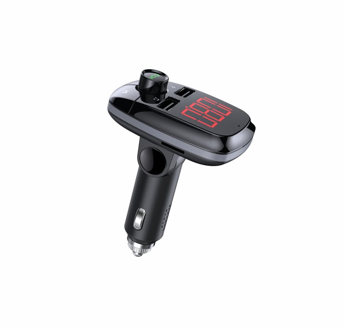 Modulator FM Serioux ABFM50, Bluetooth 5.0 , raza actiune de până la 5 m, voltaj intrare: 1x DC 12V/24V ,2 porturi USB: 1x USB DC5V 2.4A Max 1 x USB audio (pana la 32 GB), slot MicroSD (pana la 32 GB), format muzica: MP3/WMA/WAV, frecvența FM: 87.5MHz - 108.0MHZ, microfon incorporat , functii