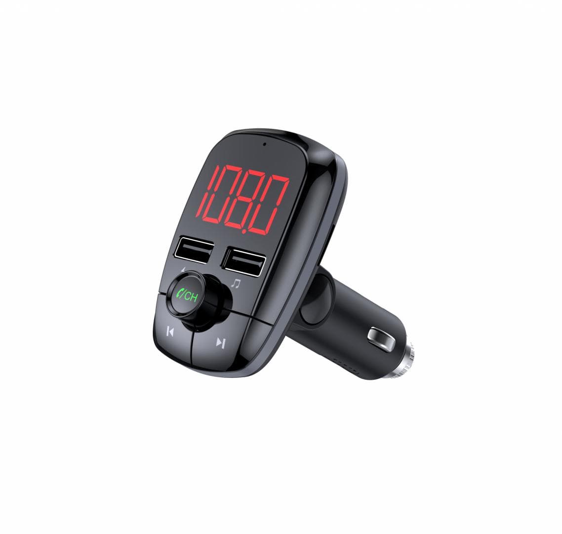 Modulator FM Serioux ABFM50, Bluetooth 5.0 , raza actiune de până la 5 m, voltaj intrare: 1x DC 12V/24V ,2 porturi USB: 1x USB DC5V 2.4A Max 1 x USB audio (pana la 32 GB), slot MicroSD (pana la 32 GB), format muzica: MP3/WMA/WAV, frecvența FM: 87.5MHz - 108.0MHZ, microfon incorporat , functii