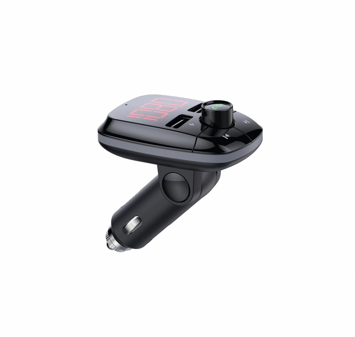 Modulator FM Serioux ABFM50, Bluetooth 5.0 , raza actiune de până la 5 m, voltaj intrare: 1x DC 12V/24V ,2 porturi USB: 1x USB DC5V 2.4A Max 1 x USB audio (pana la 32 GB), slot MicroSD (pana la 32 GB), format muzica: MP3/WMA/WAV, frecvența FM: 87.5MHz - 108.0MHZ, microfon incorporat , functii