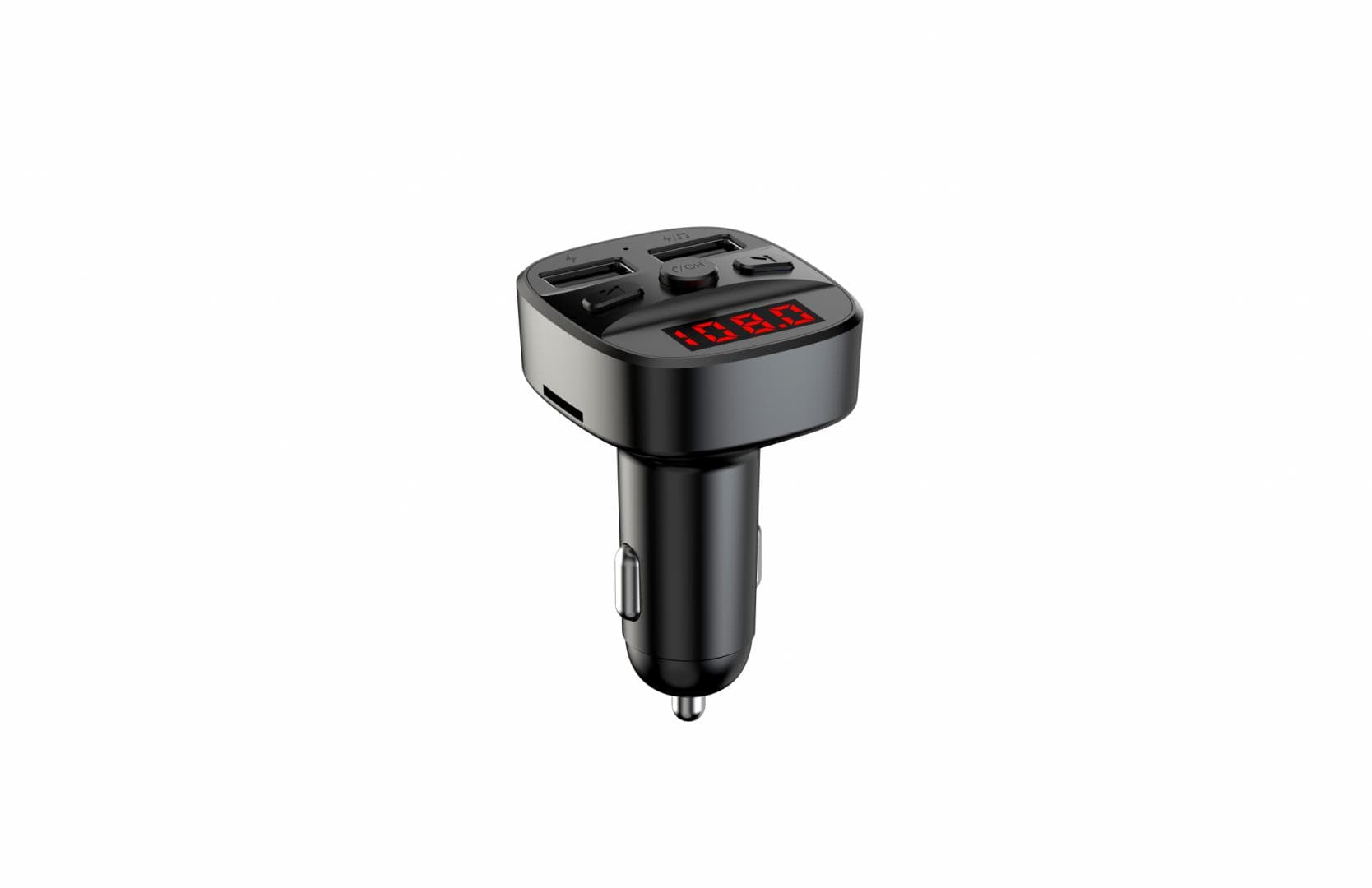 Modulator FM Serioux ABFM60, Bluetooth 5.0 , raza actiune de până la 5 m, voltaj intrare: 1x DC 12V/24V ,2 porturi USB: 1x USB DC5V 2.4A Max 1 x USB audio (pana la 32 GB), slot MicroSD (pana la 32 GB), format muzica: MP3/WMA/WAV, frecvența FM: 87.5MHz - 108.0MHZ, microfon incorporat , functii