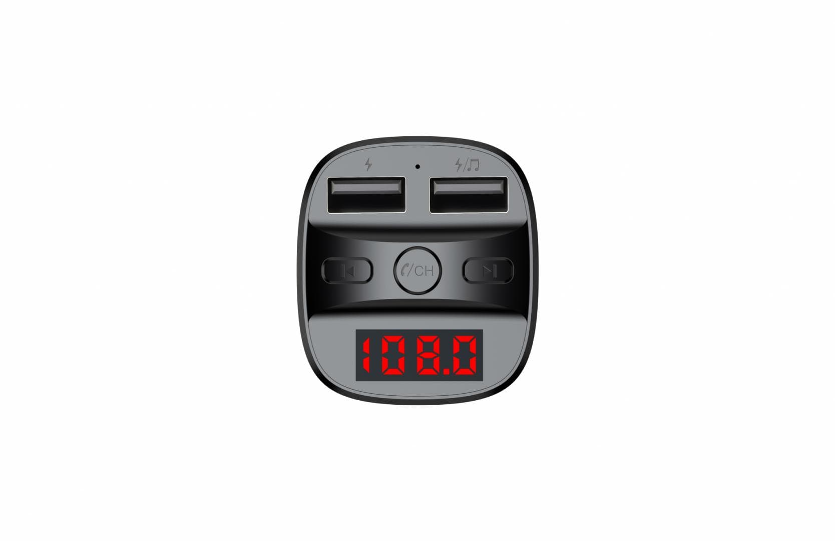 Modulator FM Serioux ABFM60, Bluetooth 5.0 , raza actiune de până la 5 m, voltaj intrare: 1x DC 12V/24V ,2 porturi USB: 1x USB DC5V 2.4A Max 1 x USB audio (pana la 32 GB), slot MicroSD (pana la 32 GB), format muzica: MP3/WMA/WAV, frecvența FM: 87.5MHz - 108.0MHZ, microfon incorporat , functii