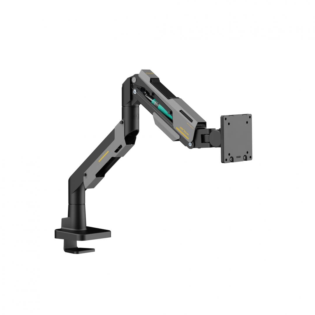 Suport monitor Serioux SRXA-MM101-C012GR, arc cu gaz, compatibilitate dimensiune ecran 24"-57", greutate maximă suportata: 2~30 kg, VESA: 75x75, 100x100, 100x200, 200x100, 200x200, inclinare: +70°~-45°, pivotare: +90°~-90°, rotația ecranului: 360°