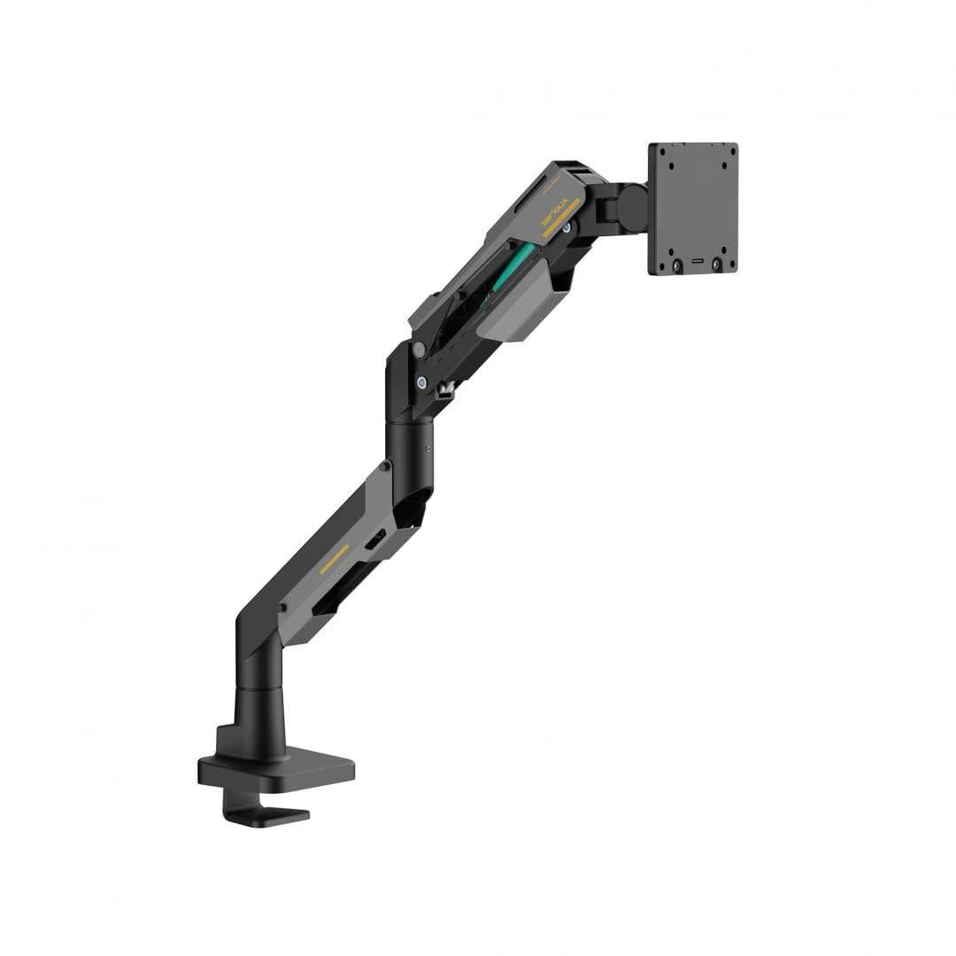 Suport monitor Serioux SRXA-MM101-C012GR, arc cu gaz, compatibilitate dimensiune ecran 24"-57", greutate maximă suportata: 2~30 kg, VESA: 75x75, 100x100, 100x200, 200x100, 200x200, inclinare: +70°~-45°, pivotare: +90°~-90°, rotația ecranului: 360°