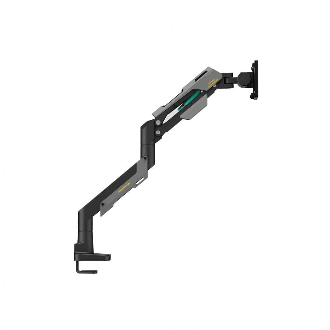 Suport monitor Serioux SRXA-MM101-C012GR, arc cu gaz, compatibilitate dimensiune ecran 24"-57", greutate maximă suportata: 2~30 kg, VESA: 75x75, 100x100, 100x200, 200x100, 200x200, inclinare: +70°~-45°, pivotare: +90°~-90°, rotația ecranului: 360°