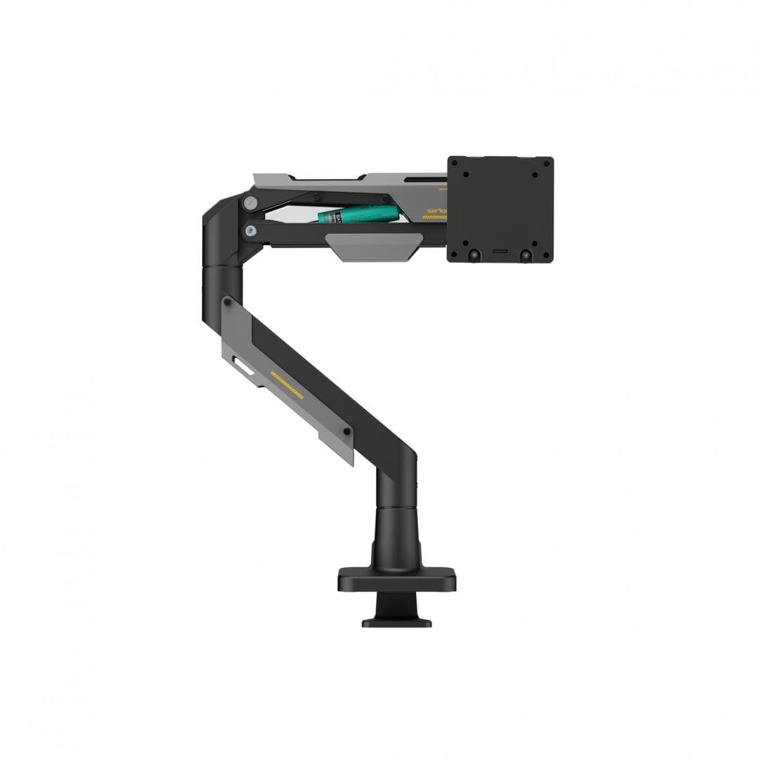 Suport monitor Serioux SRXA-MM101-C012GR, arc cu gaz, compatibilitate dimensiune ecran 24"-57", greutate maximă suportata: 2~30 kg, VESA: 75x75, 100x100, 100x200, 200x100, 200x200, inclinare: +70°~-45°, pivotare: +90°~-90°, rotația ecranului: 360°
