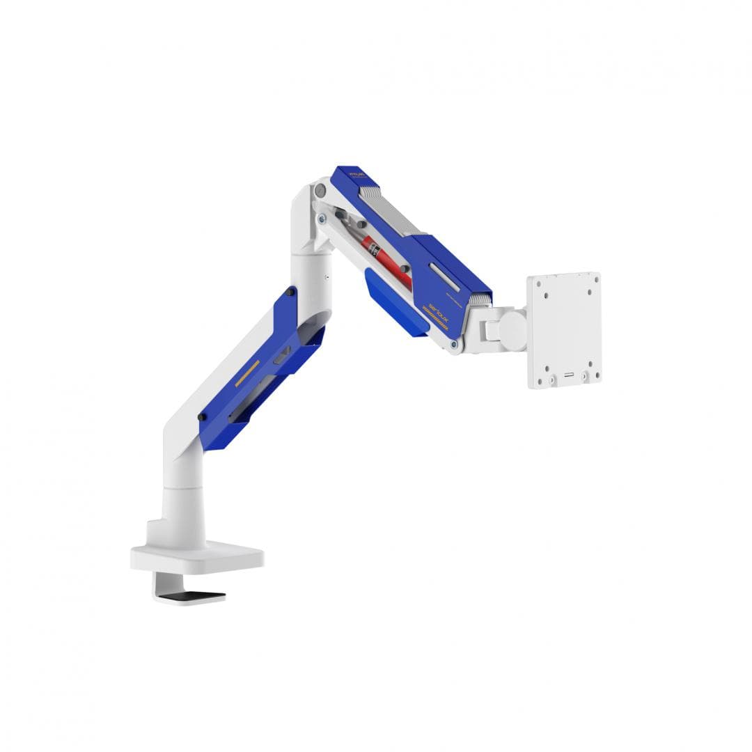 Suport monitor Serioux MM101-C012WH, arc cu gaz, compatibilitate dimensiune ecran 24"-57", greutate maximă suportata: 2~30 kg, VESA: 75x75, 100x100, 100x200, 200x100, 200x200, inclinare: +70°~-45°, pivotare: +90°~-90°, rotația ecranului: 360°
