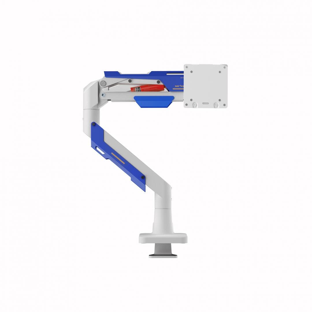 Suport monitor Serioux MM101-C012WH, arc cu gaz, compatibilitate dimensiune ecran 24"-57", greutate maximă suportata: 2~30 kg, VESA: 75x75, 100x100, 100x200, 200x100, 200x200, inclinare: +70°~-45°, pivotare: +90°~-90°, rotația ecranului: 360°