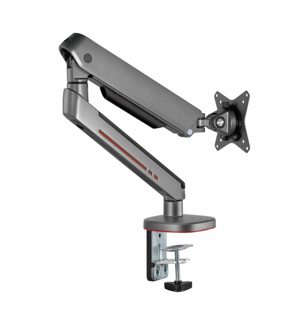 Brat pentru monitor, Material: Oțel, Aluminiu, Plastic, Suprafață finisaj : acoperire cu Pulbere, Culoare: Alb Texturat Fin, Gri Spațial, Dimensiune compatibila ecran: 27"-45", tehnologie arc, Greutate maxima (pe ecran): 5~14 kg, Greutate maxima pentru ecran curbat (pe ecran): 5~12 kg