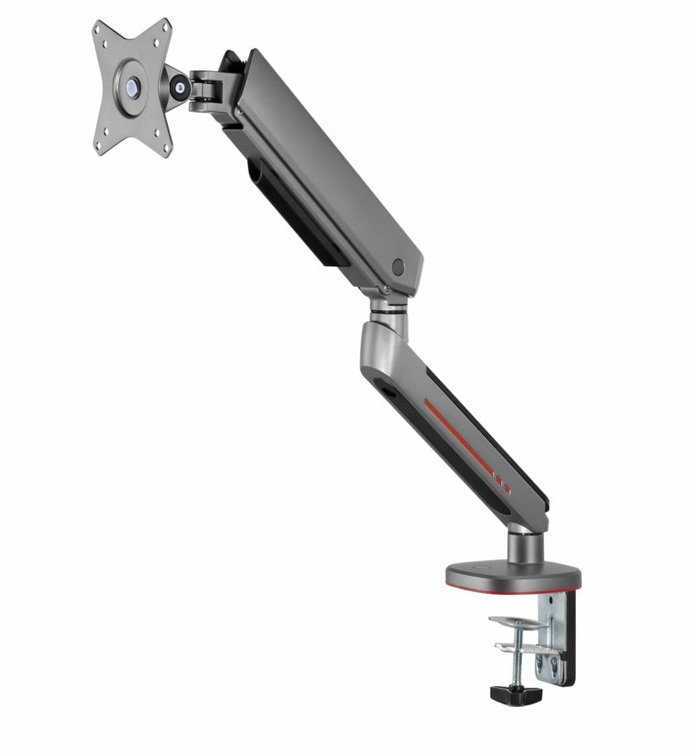 Brat pentru monitor, Material: Oțel, Aluminiu, Plastic, Suprafață finisaj : acoperire cu Pulbere, Culoare: Alb Texturat Fin, Gri Spațial, Dimensiune compatibila ecran: 27"-45", tehnologie arc, Greutate maxima (pe ecran): 5~14 kg, Greutate maxima pentru ecran curbat (pe ecran): 5~12 kg
