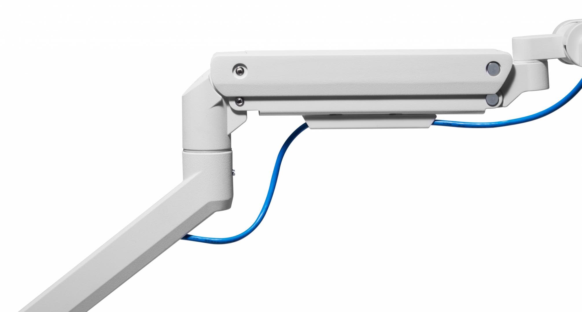 Suport monitor Serioux MM69-C012, compatibilitate  dimensiune ecran 17"-49", arc cu gaz, greutate maximă suportata: (per ecran): 2~20 kg, VESA: 75x75, 100x100, inclinare: +50°~-20°, pivotare: +90°~-90°, rotația ecranului: +180°~-180°, instalare: clemă, grommet,alb