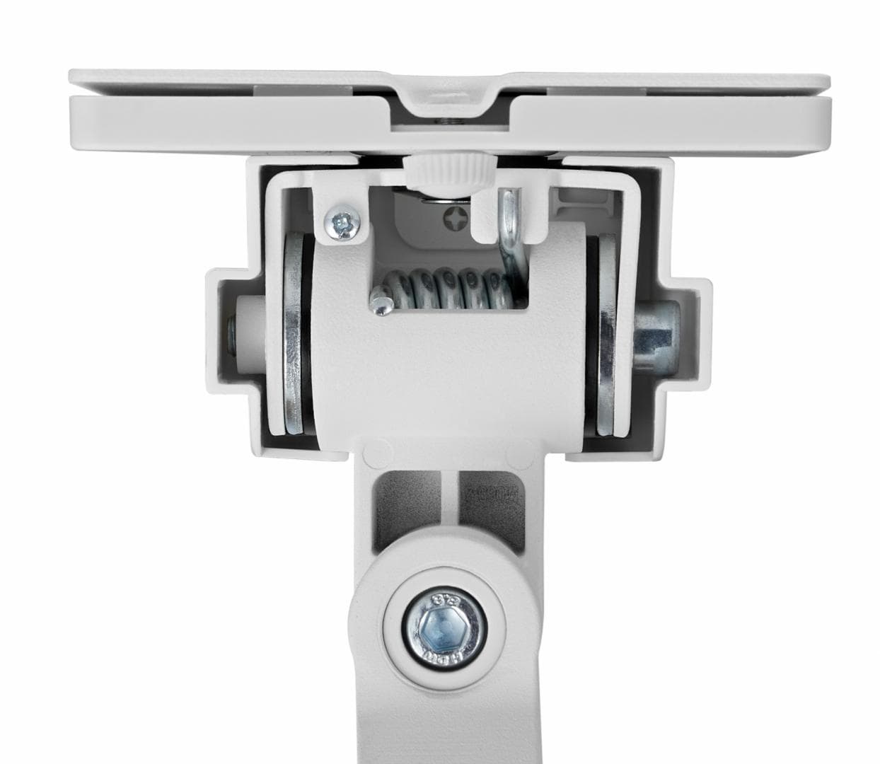 Suport monitor Serioux MM69-C012, compatibilitate  dimensiune ecran 17"-49", arc cu gaz, greutate maximă suportata: (per ecran): 2~20 kg, VESA: 75x75, 100x100, inclinare: +50°~-20°, pivotare: +90°~-90°, rotația ecranului: +180°~-180°, instalare: clemă, grommet,alb