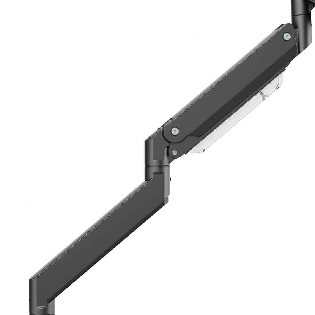 Suport monitor Serioux MM80-C012, compatibilitate dimensiune ecran 17"-57", arc cu gaz, greutate maximă suportata: (per ecran): 2~27 kg, greutate maximă suportata pentru ecran curbat (per ecran): 1 ~ 22 kg, VESA: 75x75, 100x100, 100x200, 200x100, 200x200, inclinare: +60°~-20°, pivotare: +90°~-90°
