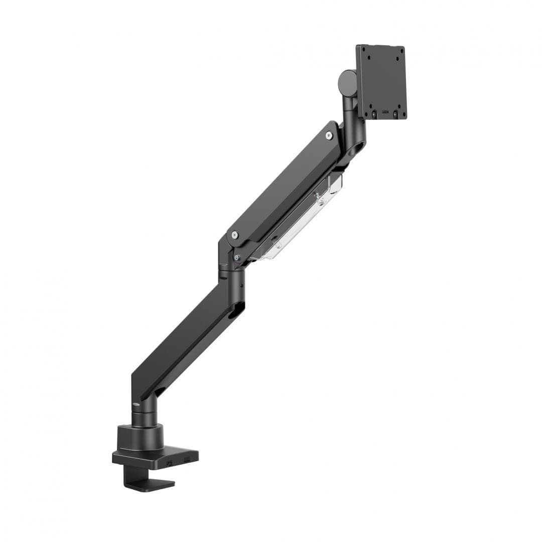 Suport monitor Serioux MM80-C012, compatibilitate dimensiune ecran 17"-57", arc cu gaz, greutate maximă suportata: (per ecran): 2~27 kg, greutate maximă suportata pentru ecran curbat (per ecran): 1 ~ 22 kg, VESA: 75x75, 100x100, 100x200, 200x100, 200x200, inclinare: +60°~-20°, pivotare: +90°~-90°