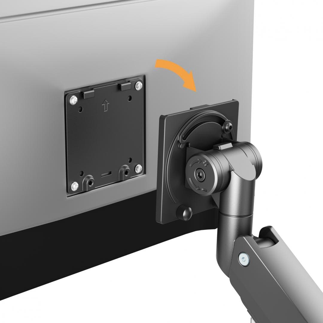 Suport monitor Serioux MM80-C012, compatibilitate dimensiune ecran 17"-57", arc cu gaz, greutate maximă suportata: (per ecran): 2~27 kg, greutate maximă suportata pentru ecran curbat (per ecran): 1 ~ 22 kg, VESA: 75x75, 100x100, 100x200, 200x100, 200x200, inclinare: +60°~-20°, pivotare: +90°~-90°