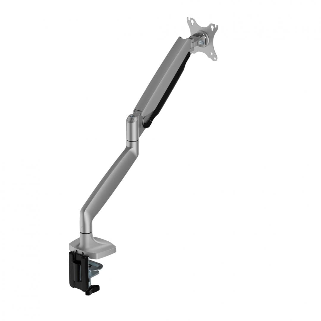 Suport monitor Serioux MM82-C012, tehnologie arc cu gaz, compatibilitate  dimensiune ecran 17"-45", greutate maximă suportata: (per ecran): 1~16kg, greutate maximă suportata pentru ecran curbat (per ecran): 1 ~ 13 kg,  VESA: 75x75, 100x100, inclinare: +90°~-90°, pivotare: +90°~-90°