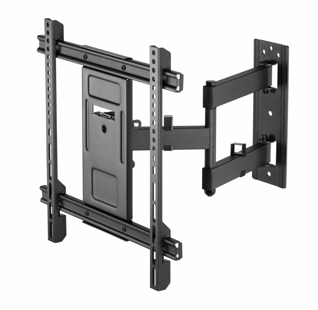 Suport TV de perete Serioux TV61-443, compatibilitate  dimensiune ecran: 32"-70", compatibilitate VESA: 200x100, 200x200, 300x200, 400x200, 300x300, 400x300, 400x400, greutate maximă suportata:  50kg, distanta fata de perete: 78~442mm, inclinare:  +3°~-15°, pivotare: +90°~-90°, nivel ecran: +3°~-3°
