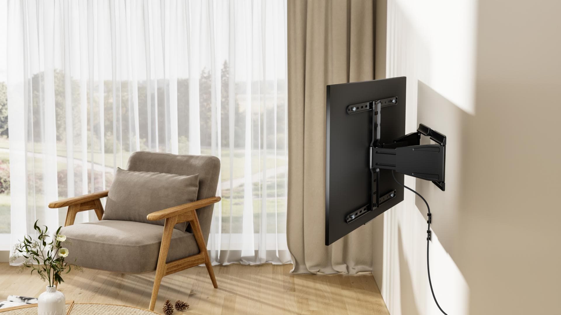 Suport TV UltraSlim Serioux 43-90" 50kg compatibilitate dimensiune ecran 43"-90" VESA  100x200 - 600x400 greutate maxima suportata 50kg Profile 19.5~250mm Tilt  +3°~-15° Swivel Range +30°~-30° Screen Level +3°~-3°