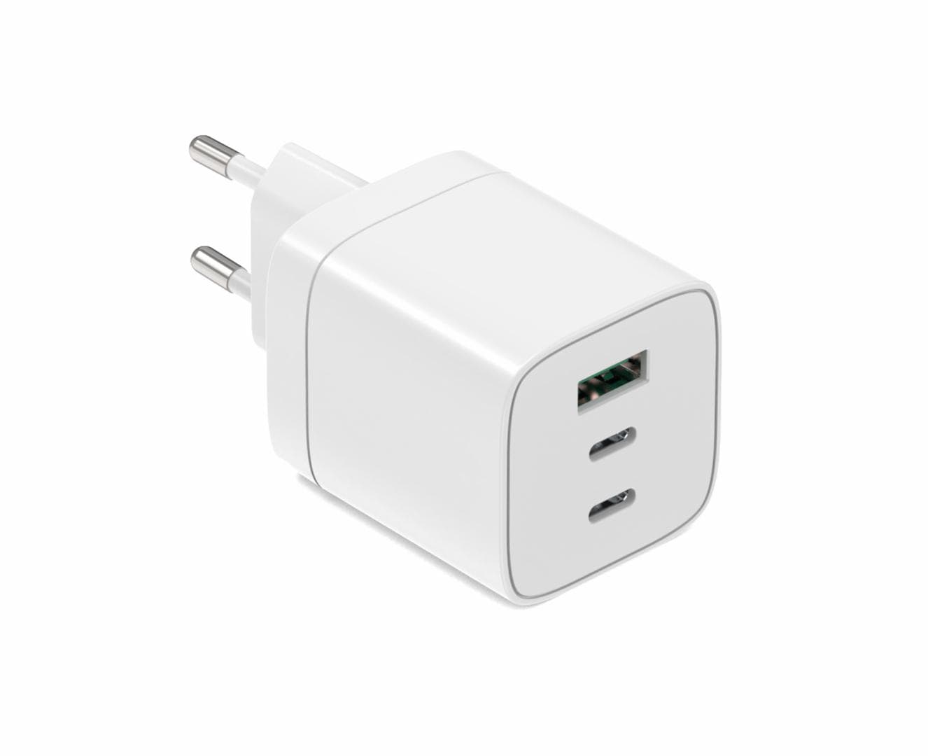 INCARCATOR SERIOUX 65W 2xUSB-C & USB-A de perete, Ieșire USB-C: C1 și C2: 5V/3A, 9V/3A, 12V/3A, 15V/3A, 20V/3,25A (65W) PPS: 5-11V/5A, (55W), A1: 5V/4,5A, 9V/3A, 12V/2,5A, 20V/1,5A(30W) C1+C2: 45W+20W (max. 65W), C1+A1: 45W+18W (max. 63W ) C2+A1: 7,5W+7,5W (max. 15W), C1+C2+A1: 45W+7,5W+7,5Wmax. 60W