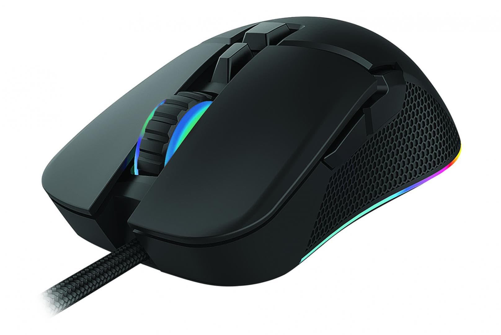 Kit Gaming Serioux Kayel 4 in 1, Tastatura de gaming, 104 taste, 19 taste Anti-ghosting , design slim, iluminare rainbow, structura metalica gri, taste negre + design cu palm rest, cablu USB 1.5M PVC, plug and play; Mouse gaming, senzor Sunplus 199, 800-6400 DPI, switch HUANO, pana la 20 milioane de