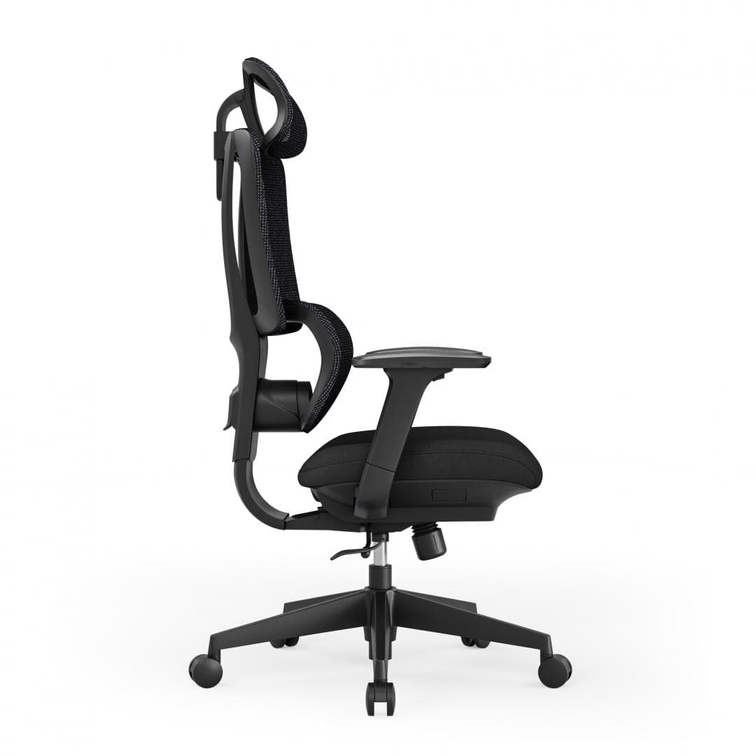 Scaun birou Serioux Aeromesh, Dimensiuni (LxAxÎ): 68,5x67x111-119cm, Capacitate greutate: 150 kg, Material suprafață: Material plasă, Material cadru: Fibră de sticlă de înaltă rezistență, Tip cotieră: Cotieră 3D, Tip pârghie pneumatică: Sistem de ridicare pe gaz clasa 3 de 85 mm