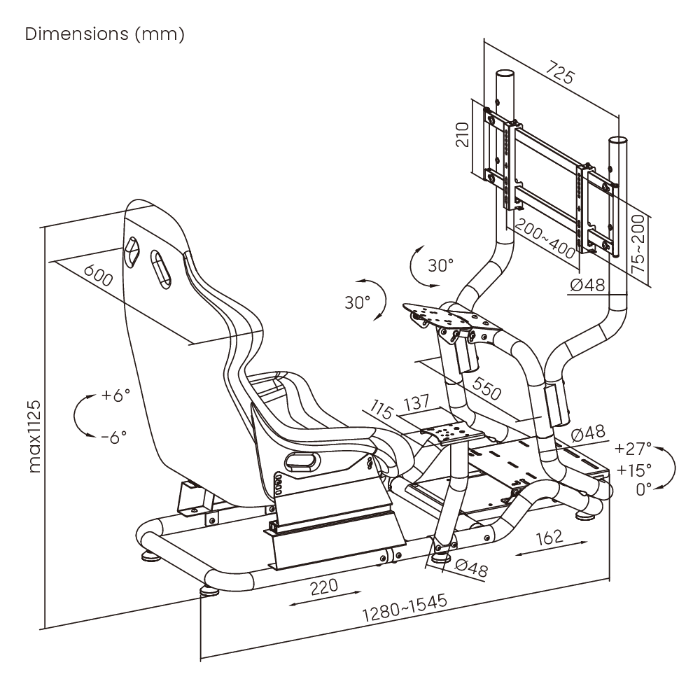 Scaun gaming Serioux Racing Cockpit cu suport monitor