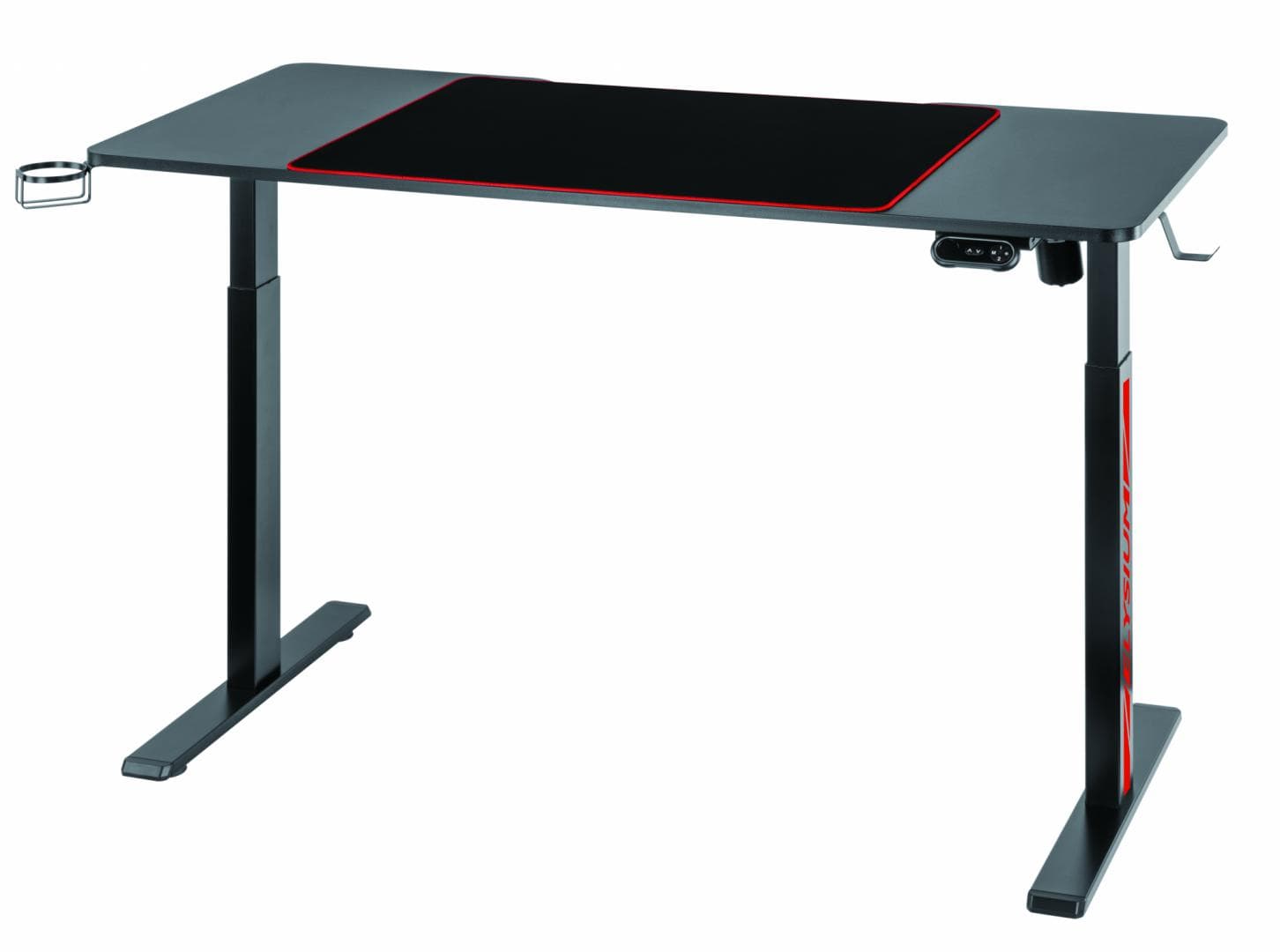 Birou gaming electric Serioux Elysium LED RGB 1400x600x730mm, reglare electrica pe inaltime inaltime ajustabila: 750 - 1210 mm