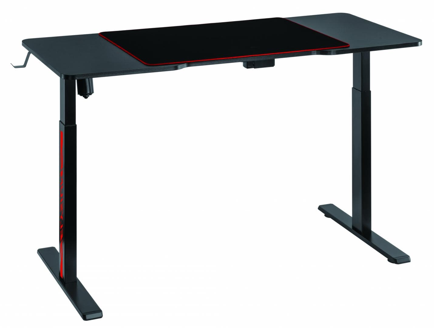 Birou gaming electric Serioux Elysium LED RGB 1400x600x730mm, reglare electrica pe inaltime inaltime ajustabila: 750 - 1210 mm
