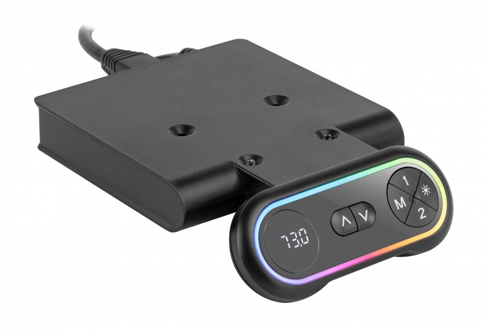 Birou gaming electric Serioux Elysium LED RGB 1400x600x730mm, reglare electrica pe inaltime inaltime ajustabila: 750 - 1210 mm
