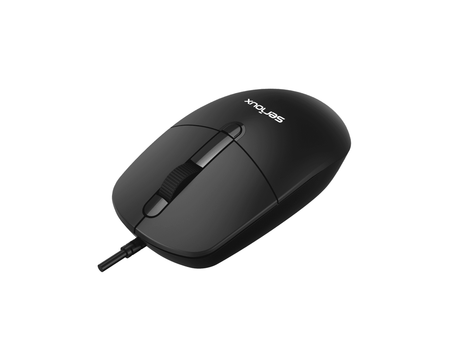 Kit Serioux cu fir, Tastatura: interfata USB, 104 taste, material ABS, US layout, lungime cablu 1.5m PVC,  dimensiuni 440*159*25mm, negru, Mouse: interfata USB, 4 butoane, polling rate 125 Hz, rezolutie DPI 1000, lungime cablu 1.5m PVC, dimensiuni 109*61*37mm, negru