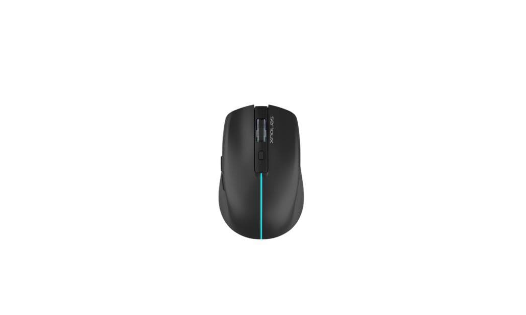 Mouse Serioux Flicker 212, Wireless, Negru,  senzor: Optic, DPI: 800/ 1200/ 1600, conexiune: Dongle USB 2,4 GHz, banda de frecventa: 2,4 GHz, baterie integrată litiu de 500 mAh, banda LED, cerințe OS: Win, Mac, Vista