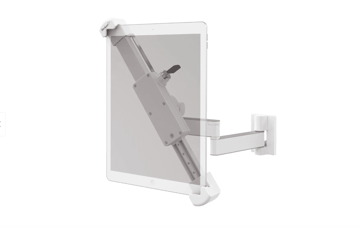 Stand tableta si telefon mobil Barkan T72VL, 7" - 14"/ 18-36 cm, Greutate maxima 5.6kg, Culoare: Alb.
