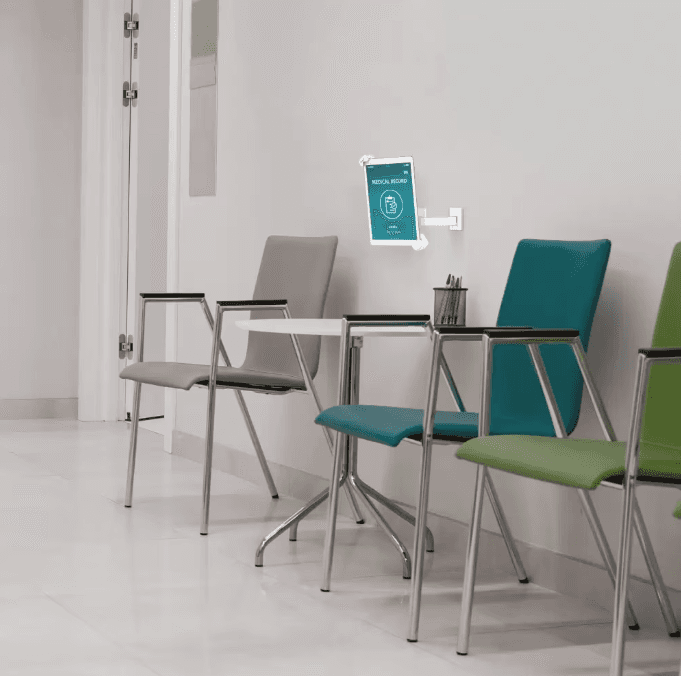 Stand tableta si telefon mobil Barkan T72VL, 7" - 14"/ 18-36 cm, Greutate maxima 5.6kg, Culoare: Alb.