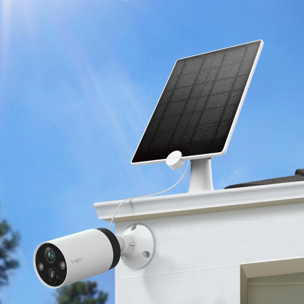TP-LINK PANOU SOLAR PENTRU CAMERE TAPO TAPO A200, Captează energie solară și oferă alimentare non-stop pentru camerele Tapo care funcționează cu acumulatori (Tapo C420 și Tapo C400).Putere de încărcare de până la 4.5 W, , 237.96 x 174.85 x 17.5mm, Port de încărcare micro USB