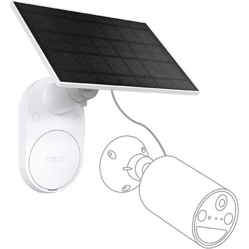 Tapo Solar Panel SPEC: 5.2V 2.5W FEATURE: Type-C Charging Port, Non-Stop Power,  Flexible Solar Installation, Works with Tapo Battery Camera, 4m Charging Cable(Total), Weatherproof (IP65)