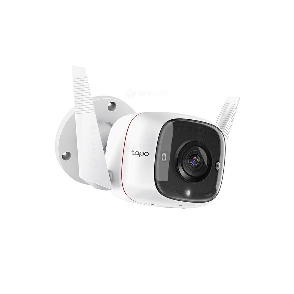 Outdoor Security Wi-Fi Camera, 2-Pack SPEC: 2K (2304x1296), 2.4 GHz, 2T2R, 2 × External Antennas, 1 × Ethernet Port FEATURE: Smart AI Detection and Notifications (motion, people), Sound and Light Alarm, Remote Control, Two-Way Audio, Voice Control (Works with Google Assistant and Alexa), Local