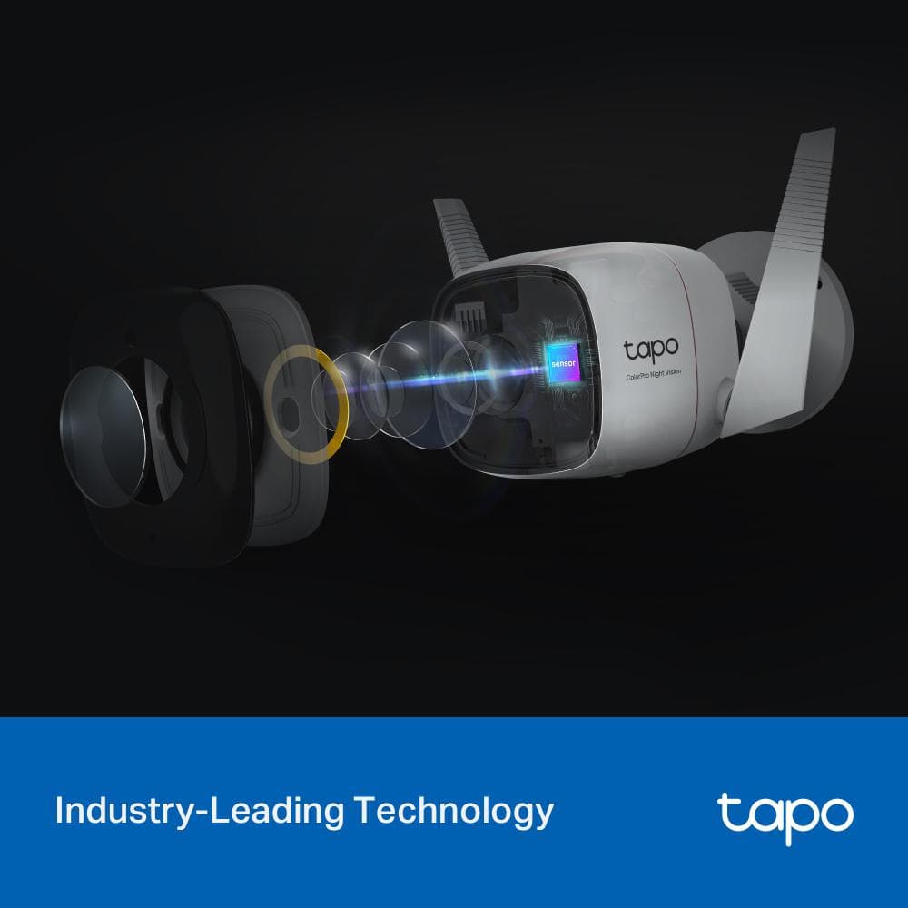 Camera Supraveghere WIFI, wireless TAPO C325WB, Senzor: 1/1.79" Progressive Scan CMOS, Rezolutie: 2K QHD 4MP, Lentila: F/NO: 1.0±5%; Distanță focală: 4.58mm±5%, Unghi vizualizare: 127°, Night Vision ColorPro, Weatherproof: IP66, Standarde si protocoale: IEEE 802.11b/g/n, 2.4 GHz, Dimensiuni: 148.7 x