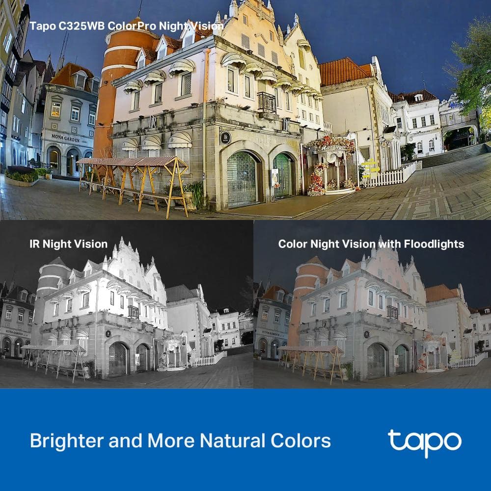 Camera Supraveghere WIFI, wireless TAPO C325WB, Senzor: 1/1.79" Progressive Scan CMOS, Rezolutie: 2K QHD 4MP, Lentila: F/NO: 1.0±5%; Distanță focală: 4.58mm±5%, Unghi vizualizare: 127°, Night Vision ColorPro, Weatherproof: IP66, Standarde si protocoale: IEEE 802.11b/g/n, 2.4 GHz, Dimensiuni: 148.7 x